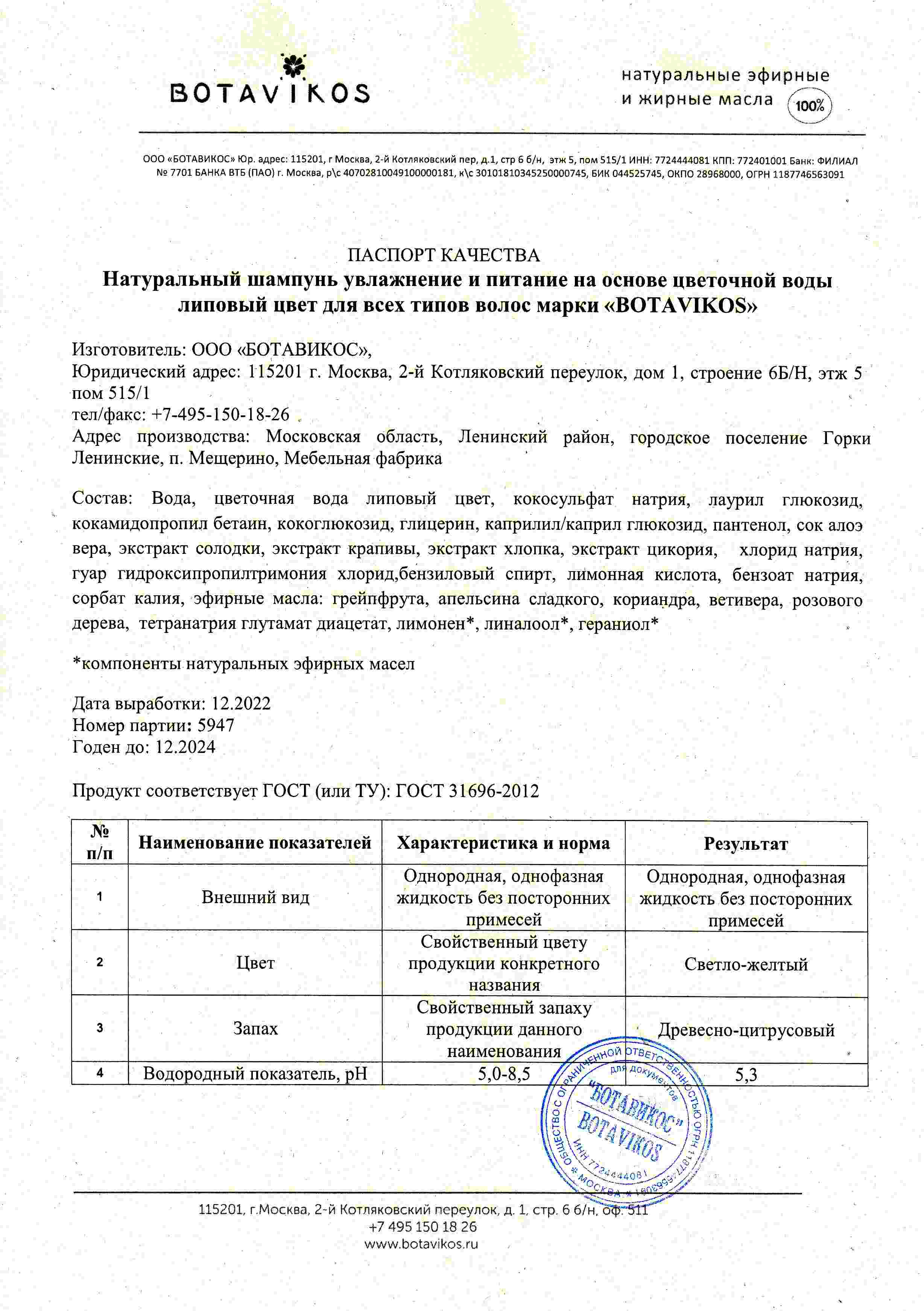 Паспорт №122022